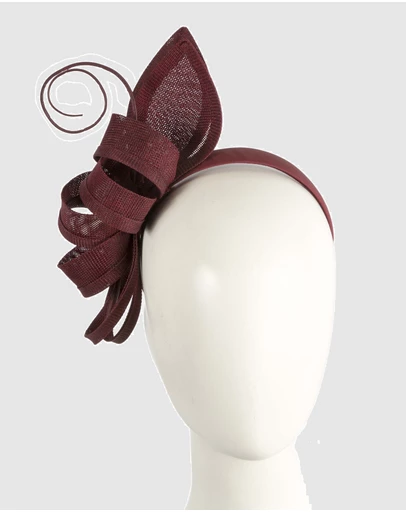 Max Alexander - Wine Bow Fascinator