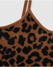 M.N.G - Leopard-Print Knitted Top