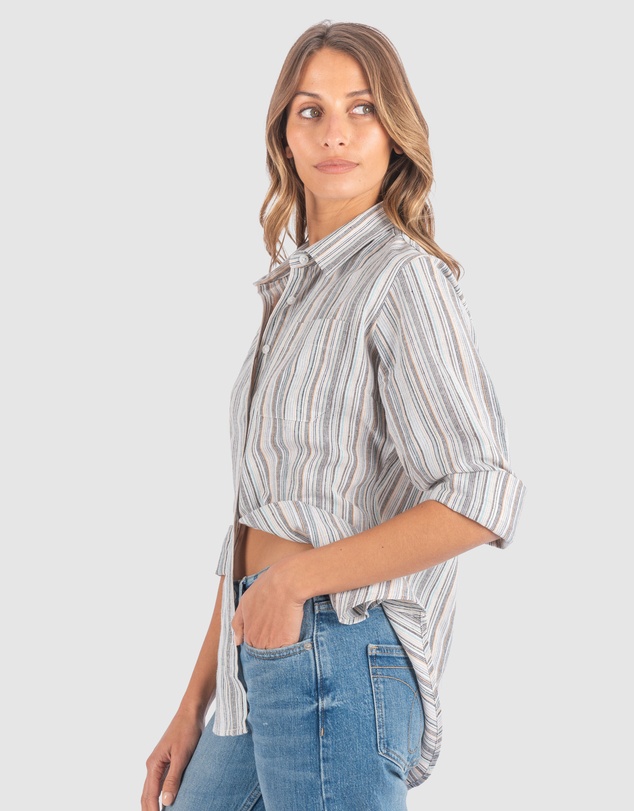 CAMIXA - IRIS Stripes Linen Shirt