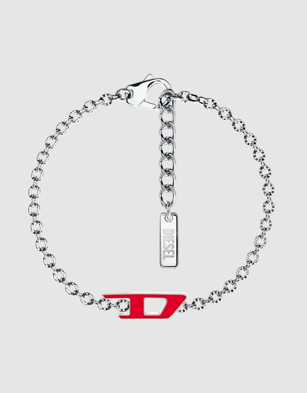 Diesel - D Logo Silver Bracelet