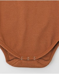 WITH LOVE FOR KIDS - Basics Thick Ribbed Long Sleeve Onesie - Babies