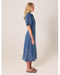 Fate + Becker - Sloane Embroidered Denim Dress