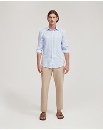 Oxford - Fergus Linen Striped Shirt