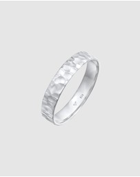 Kuzzoi - ICONIC EXCLUSIVE - Ring Men Band Organic Structured in 925 Sterling Silver