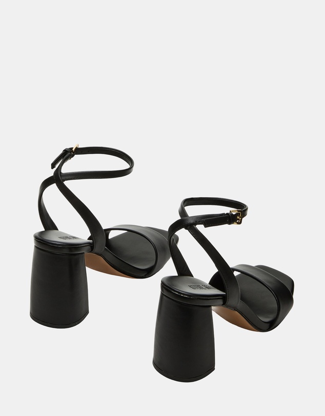 Steve Madden - Messa Black Leather Heels