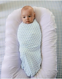 Kynd Baby - Large Stretchy Swaddle in Blue Gingham