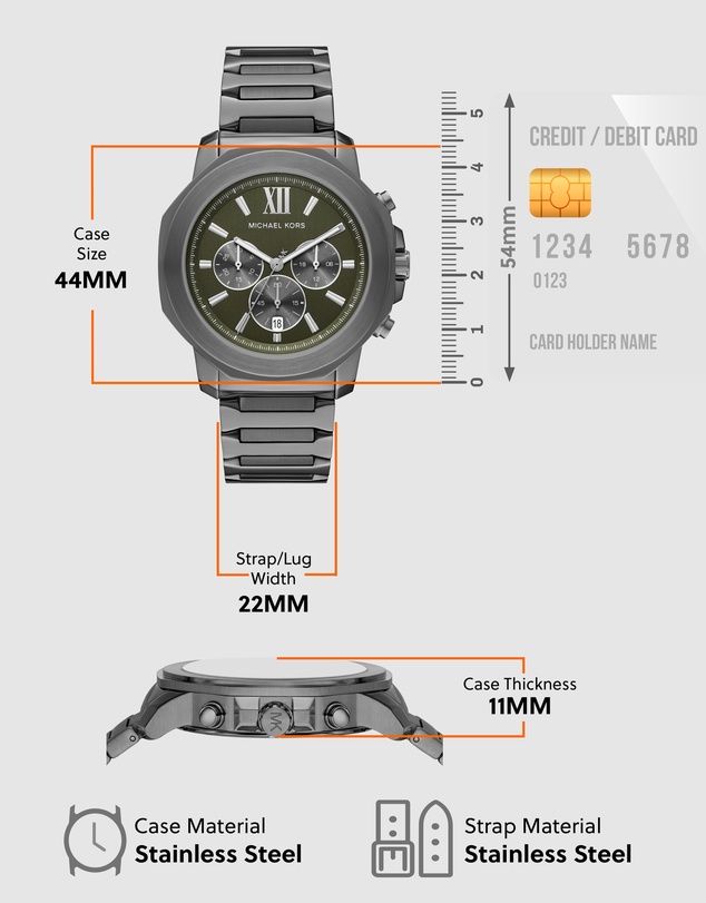 Michael Kors - Prescott Gunmetal Chronograph Watch