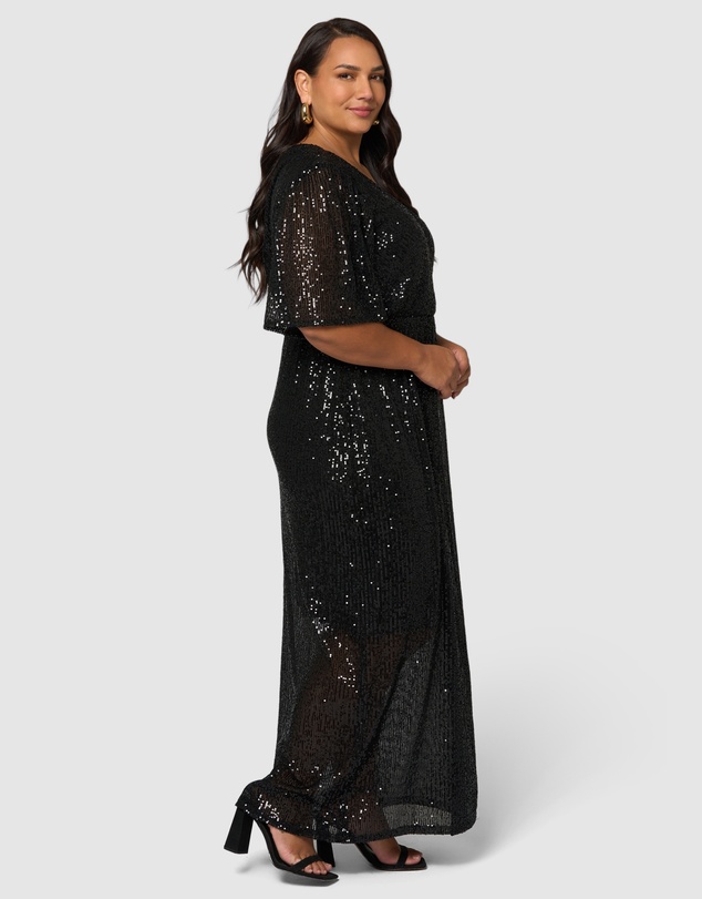 Pink Dusk by Curve Project - Lure Sequin Maxi Dress