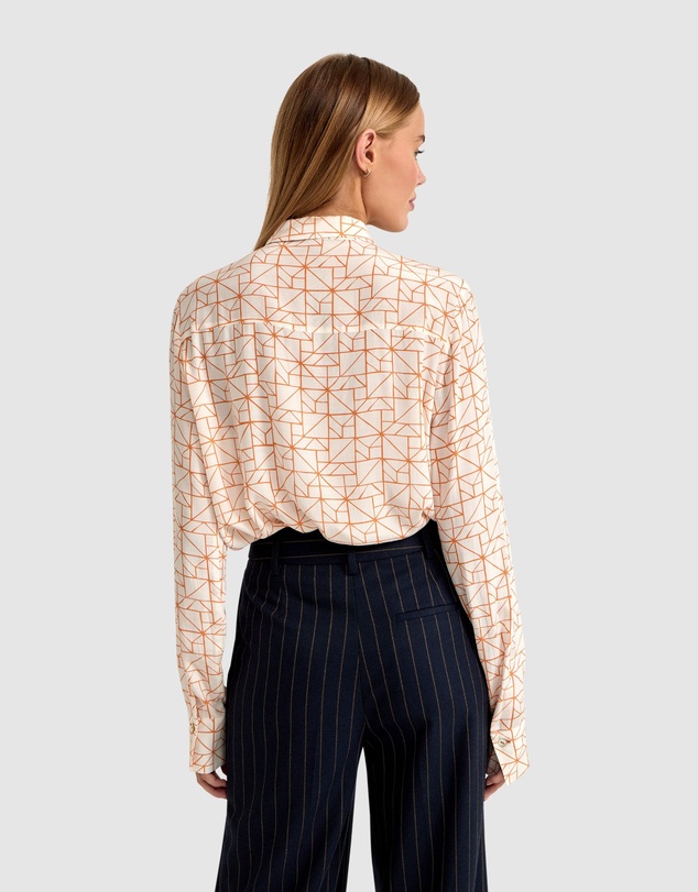 Oxford - Poppy Geo Print Blouse
