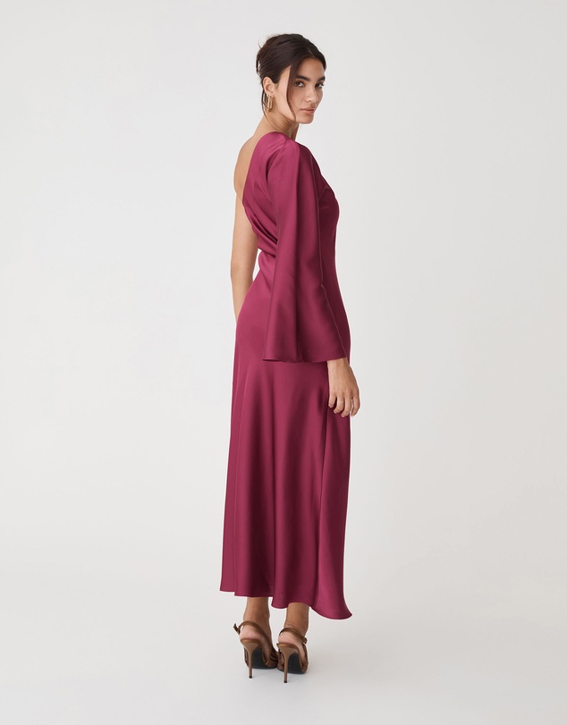 Forcast - Cleo One Shoulder Satin Dress