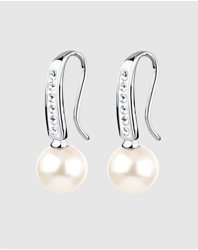 Elli Jewelry - Earrings Hanger Short with Pearls Crystals 925 Sterling Silver