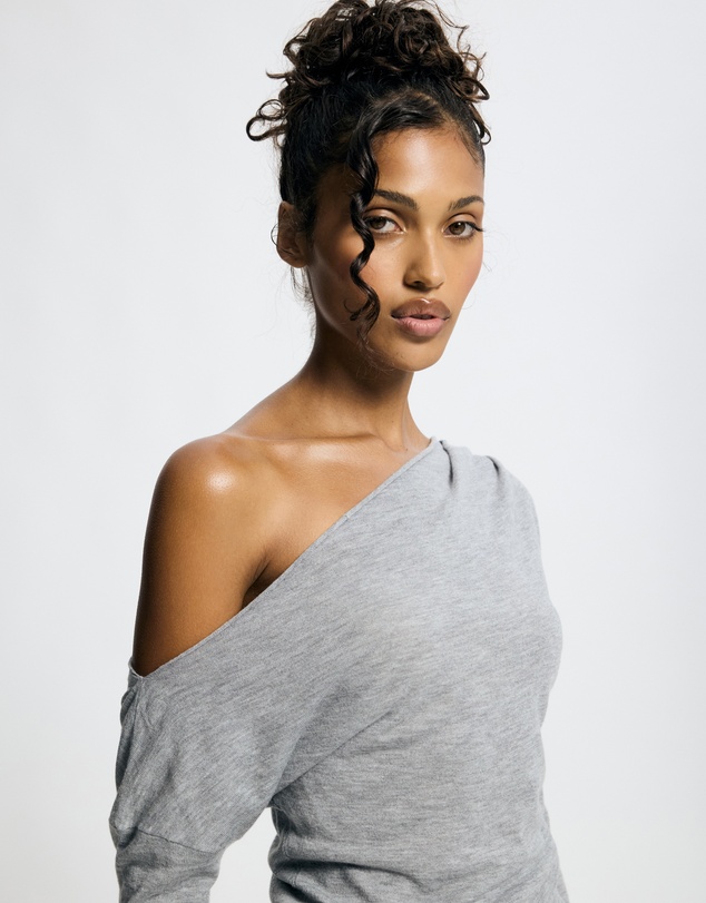 Lover - Medea Asymmetrical Wool Blend Top