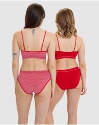 Billet Doux - Zen Attitude Crop Top Style Wirefree Bralette - 2 Pack