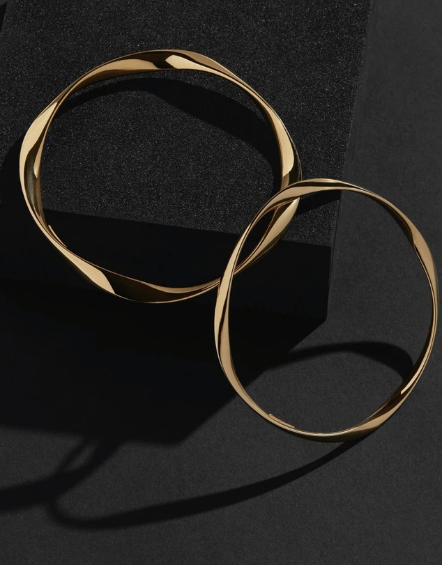 Najo - Large Garden of Eden Yellow Gold Bangle