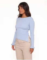 Petal & Pup - Fiana Knitted Top - Ice Blue
