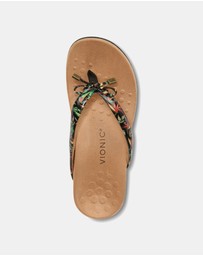 Vionic - Bella Toe Post Sandal - Black Tropical