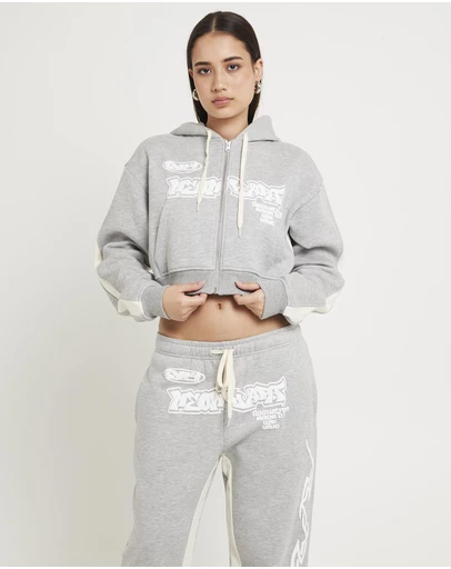 Neon Hart - Koi Zip Through Graphic Hoodie