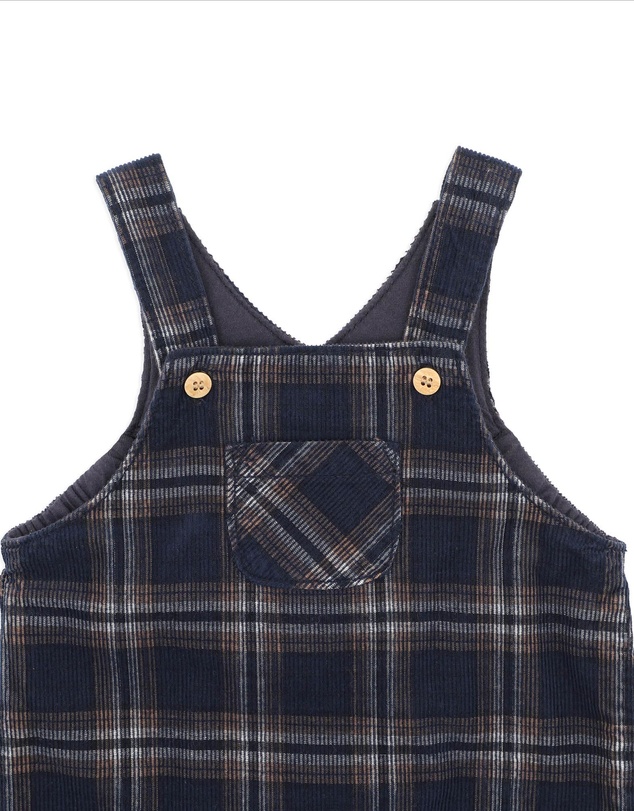 Bebe by Minihaha - Jake Check Cord Overalls - Babies