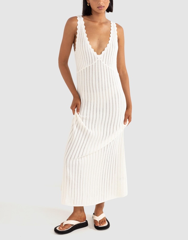 Rhythm - Scallop Knit Maxi Dress