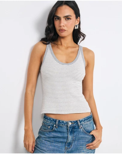 AERE - Cotton Stripe Tank