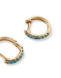 Michael Hill - London Blue Topaz Huggie Hoop Earrings in 10kt Yellow gold