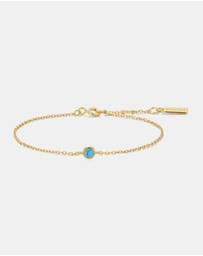 Ania Haie - Gold Bezel-Set Lab-Created Turquoise Solitaire Bracelet