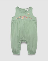 Purebaby - Embroidered Corduroy Romper -Kids-Babies