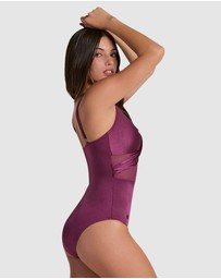 Leonisa - Recycled Nylon Shaping One-Piece Swimsuit with Mesh