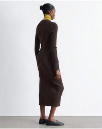 & Other Stories - Rib-Knit Polo Midi Dress