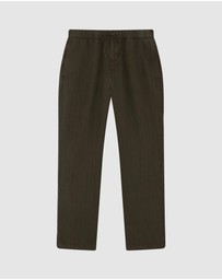 Frescobol Carioca - Oscar Slim Fit Herringbone Trousers