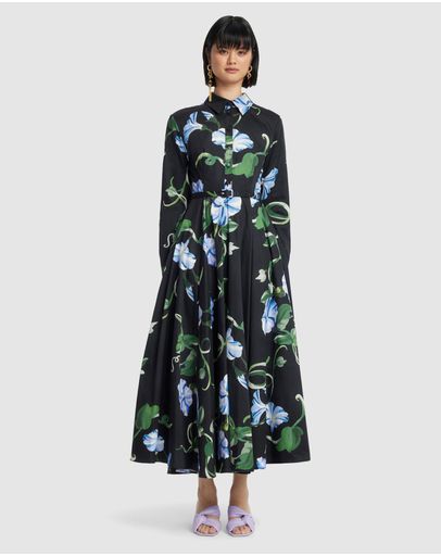 Vine Print In Ebony