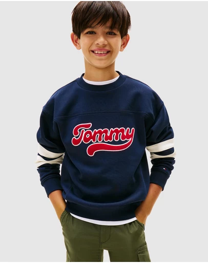 Tommy Hilfiger - Varsity Back Logo Colour-Blocked Sweatshirt - Kids