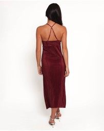 Petal & Pup - Safi Plisse Maxi Dress - Wine