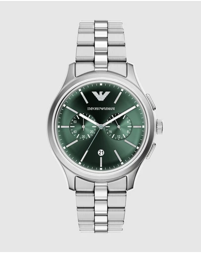 Emporio Armani - Silver Tone Chronograph Watch