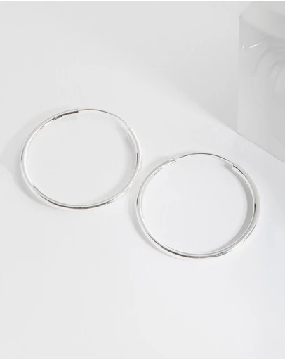 Lovisa - Sterling Silver Thick Hoop Earrings