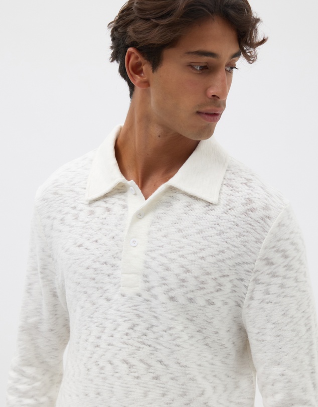 AERE - Organic Cotton Slub Rugby Polo