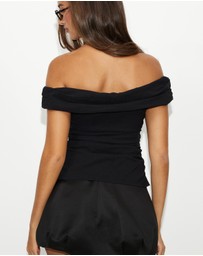 Dazie - Syrreal Off-Shoulder Ruched Top