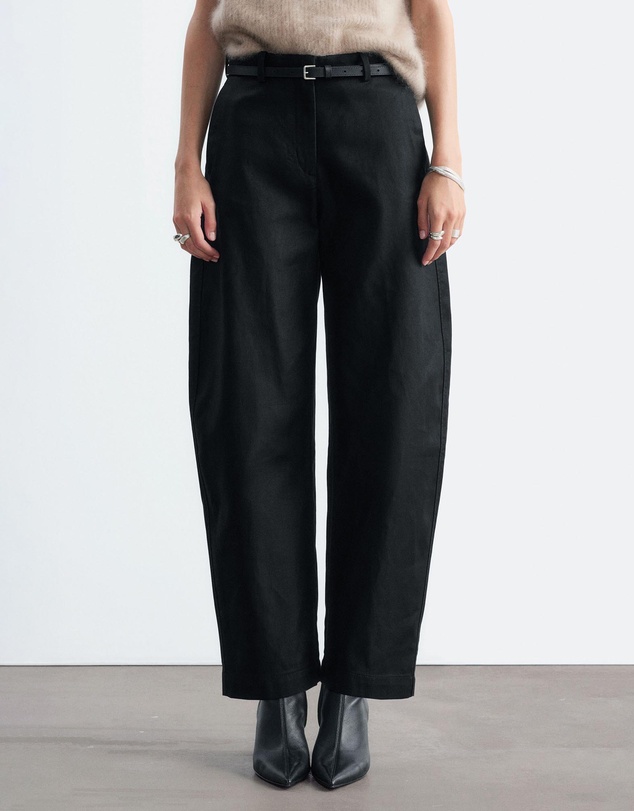& Other Stories - Cotton Twill Barrel Leg Trousers