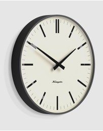 Newgate - Newgate Radio City Wall Clock Bold Black Marker Dial - Matte Blizzard Grey