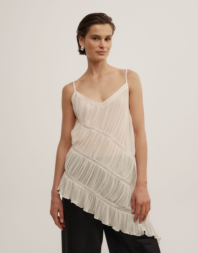 Witchery - Gather Lace Trim Top