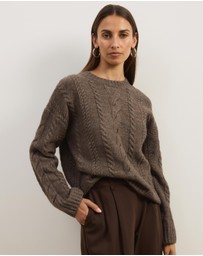 Atmos&Here - Drew Oversized Textured Cable Knit Jumper
