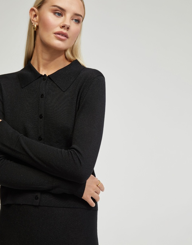 Oxford - Aggie Knitted Metallic Cardigan