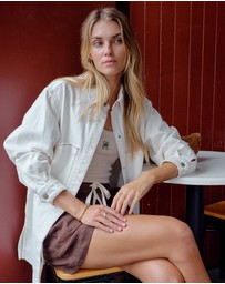 Ceres Life - Goldie Longline Denim Shacket