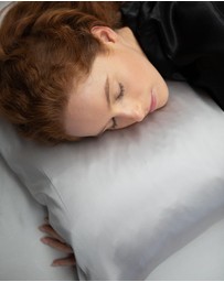 Shhh Silk - Mulberry Silk Beauty Pillowcase - Grey - Queen