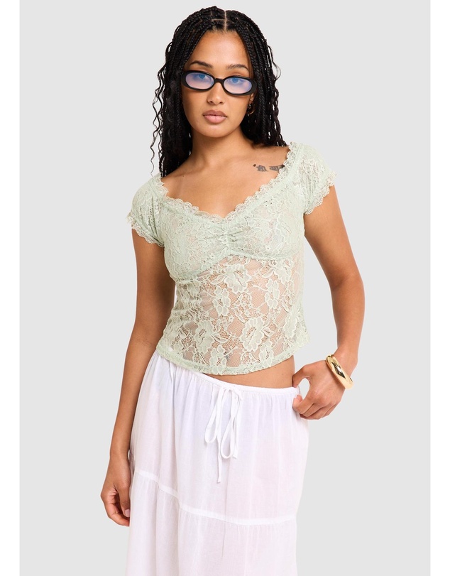 Alice In The Eve - Elsie Lace Off Shoulder Top