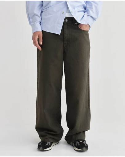 PSEUSHI - Loose Cut Cotton Carpenter Ripstop Pants