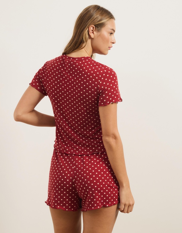 Atmos&Here - Evie Polka Dot Short Sleeve T-Shirt Pyjama Set