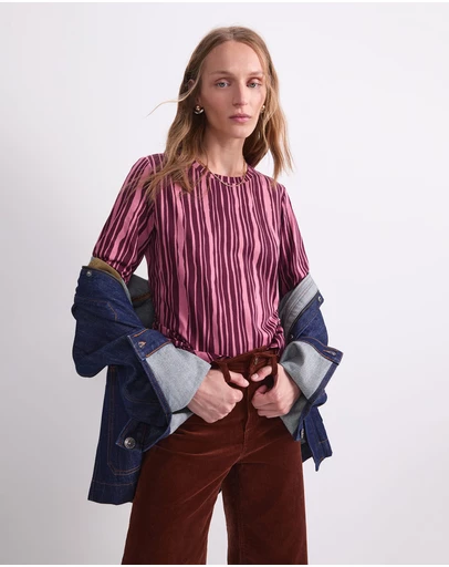 Sportscraft - Stripe Print Mercerised Tee
