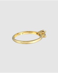 Elli Jewelry - Ring Classic Elegant with Garnet and Topaz Gemstone in 925 Sterling Silver Gold Plated