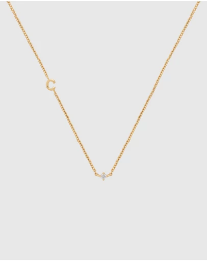 YCL  - Petite Initial Necklace C